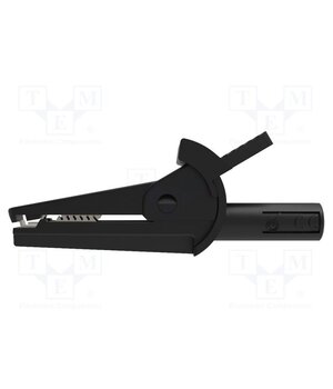 SAK 6715 NI / 2 / SW Crocodile clip; 10A; 600V; black; Grip capac: max.8mm; 15mΩ f8olnyfZtKp6NqCLPY3uqlpb1LRlRh12cNMpWZTfpEA