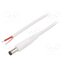 A21-TT-C100-150WH Cable; 1x1mm2; wires,DC 5,5/2,1 plug; angled; white; 1.5m 1VmFzRTONoUUVXLbzw8urT3wBEls7xi4Go4YnxU9PpA