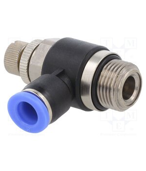 188.038-8 Throttle-check valve; -0.95÷15bar; nickel plated brass,PBT _1EMYyx00ctpxdBV0owSpgCsxJMXd5CaVthQDYKygUw