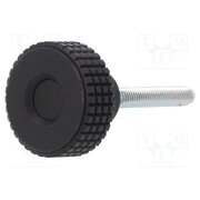 MBT.30 P-M6X40-C9 Knob; Ø: 31mm; Ext.thread: M6; 40mm; H: 24mm; technopolymer PP; MBT-P zrp6qNW7u8SC-J2cpCXAxCR_AcZ3wnLsy2J238THogo