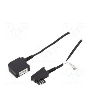 50243 Cable: telephone; TAE F socket,TAE F plug; 6m; black; PVC SYiUfBCPmIFZ1CwraEyJ5fCFU4PM5b8Pj2uAqYLoRS0