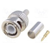 RF1-03-D-01-50 Connector: BNC; plug; male; straight; 50Ω; crimped; for cable; POM KvwuR9KNpjOZy8c0bj_FEjwThluQ7Zo5Kloq49Mp5g8