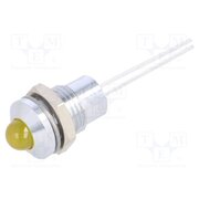 19040002 Indicator: LED; prominent; yellow; 2.1VDC; Ø8mm; IP40; 2pin; metal FLJgairfigD_oED5dQSDciwizPAt6KIPkSwSCLqA3GA