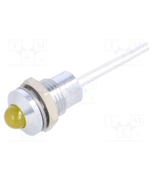 19040002 Indicator: LED; prominent; yellow; 2.1VDC; Ø8mm; IP40; 2pin; metal FLJgairfigD_oED5dQSDciwizPAt6KIPkSwSCLqA3GA
