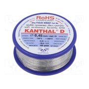 030407 100G Resistance wire; 8.49Ω/m; -100÷1300°C; 0.1kg; Øout: 0.45mm; FeCrAl nHrqiVcXT_j9oWof60wQsSSyz9sX1Zxsuwuu-D1X0qk