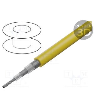 9222 004100 Wire: coaxial; RG59A/U; 1x20AWG; stranded; Cu; PVC; yellow; 30m 1v4UM-EveIZf61zJR_4Ga6sZiyBwsO9CZLECAopxm2o