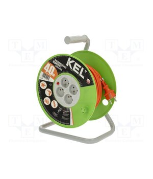 W-97424 Extension lead; 3G1mm2; 40m; PVC; orange; Sockets no: 4; reel; 10A KHuEvKzDsiOqx9Z9POJ76nF_arZrD89JxokX4aO0aNg