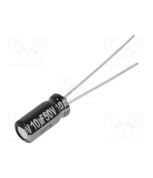 ECA1HHG100 Capacitor: electrolytic; THT; 10uF; 50VDC; Ø5x11mm; Pitch: 2mm; ±20% qP9PRUqi9iKqSUl25t6QGF7UHoO5djMQi7vPjCZfCGs