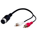 CABLE 2xRCA-DIN 5pin 0.2m
