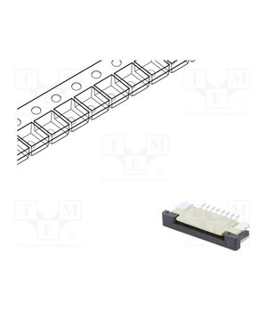 DS1020-07-8VBT1A-R Connector: FFC/FPC; SMT; PIN: 8; Contacts: copper; tinned; 1mm; ZIF Fk_wAcNZusfmuKZ9NRzpvG3KcD3XVvDizHdjCURAr28