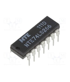 NTE74LS266 IC: digital; XNOR; Ch: 4; IN: 2; TTL; THT; DIP14; OUT: open collector rZeEUL7NylYWe-Veonsg7LcM51-hUnD4Ld2tGlzs48A