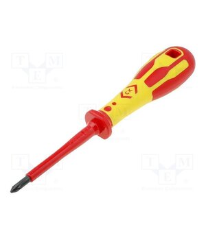 T49143-1 Screwdriver; insulated; Pozidriv®; PZ1; Blade length: 95mm; 1kVAC XJWiDt7A0mAlFRpKCE-wuEiqI83k4I4wcYxdlJQySfo