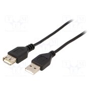 CC-USB2-AMAF-75CM/300-BK Cable; USB 2.0; USB A socket,USB A plug; 0.75m; black; PVC SfqcNOntjFVC38fkcTWmxOqE4cNNIg2jf2lPfzzmR78