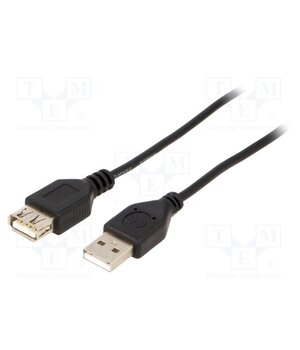 CC-USB2-AMAF-75CM/300-BK Cable; USB 2.0; USB A socket,USB A plug; 0.75m; black; PVC SfqcNOntjFVC38fkcTWmxOqE4cNNIg2jf2lPfzzmR78