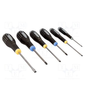 BE-9882 Kit: screwdrivers; Pozidriv®,slot; ERGO®; 6pcs. e3i2x4Jbtweo3LqBKDqzSAtLhy46NC2LekxCwa53wKI