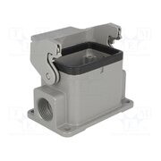 19300061290 Enclosure for connectors: HDC; size 6B; Han® B; IP65; with latch rPeF1Wq1DYXVwchyF1IsxHYv1drOE5Jzxy-aOg_qx_k