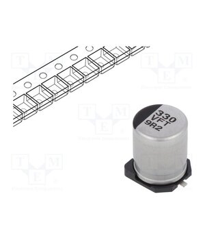 EEEFT1V331AP Capacitor: electrolytic; low ESR; SMD; 330uF; 35VDC; Ø8x10.2mm OQXwns9_VwDBnbSSsXwpHNy0e5ioiBJxDnsBSIZF7PY