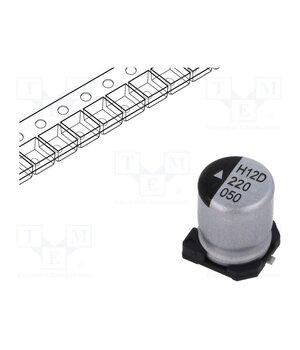 AEH0608220M050R Capacitor: electrolytic; SMD; 22uF; 50VDC; Ø6.3x8mm; 1000h; AEH GGM8SHFxpWj-YDpSR4mgFKxt5Gx7FhWcQ9iQ-ZokKtQ