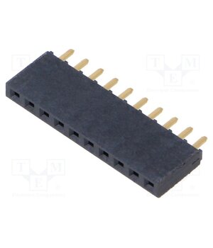 SSW-110-01-G-S Connector: pin strips; socket; female; PIN: 10; straight; THT; 1x10 cApjMPtyV2JWB0N_f5cYUGWEH8bBVP7w98YTCQB56v8