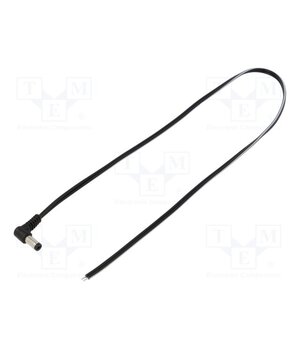 A21-TT-T050-050BK Cable; 2x0.5mm2; wires,DC 5,5/2,1 plug; angled; black; 0.5m xOKP-qO1aSJw1xI0IKPtdlqI9tBS1FFubGWjvV1vL2c