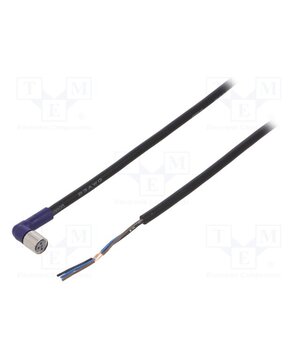 XS3F-LM8PVC3A2M Cable: for sensors/automation; M8; PIN: 3; angled; 2m; plug; 30VDC nPgXB44DfoinpwknGXjy5IxNwjhyCb8U1gCrY7zHwWg