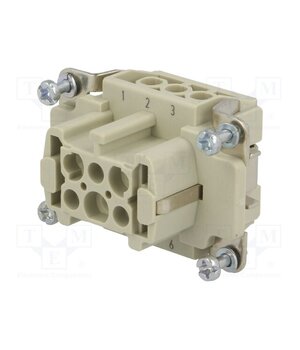 09360062701 Connector: HDC; contact insert; female; 16A; 90V; Han® Ex; PIN: 6 qspYgXq4ryDL3pLT21jUeALvqGpx7Zs6kJSOyl1Ub_Q