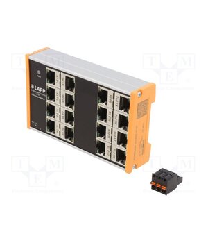 UF16T Switch Ethernet; unmanaged; Number of ports: 16; 18÷30VDC; RJ45 hj_mDlLf2vDAQ6H3UIEcVgMIi5fI-qe8G9CtyAq6DPM
