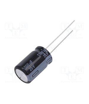 EEUFP1E152 Capacitor: electrolytic; THT; 1500uF; 25VDC; Ø12.5x20mm; Pitch: 5mm ZGV7UMLFNB8Z_JY6Zs3Za19thpW5zvKwDQWN6ju8kr4