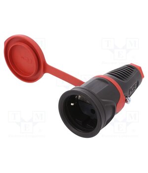 2521-SR Connector: AC supply; female; socket; 2P+PE; 250VAC; 16A; for cable HvD-fHR6-mdpCUosQiSM7yAo1I2ogR42P1wSQ9FX_Zc