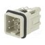 HA-004-M Connector: HDC; contact insert; male; HDC; PIN: 5; 10A; 250V; 4+PE lSw7wz8uf5w9G5XTVckOI5vsCBr8k7kbEXaYKRIiMjo