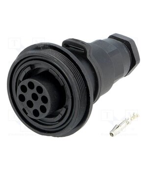 PX0729/S Connector: circular; plug; female; PIN: 9; 5A; 150V; IP68; UL94V-0 6rjkMo8j8Ljah_kVPp43GhLgOCZO8b6mxRfBbe19elQ