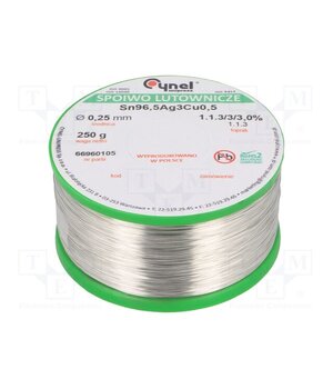 SN96,5AG3CU0,5-1.1.3 Q 0.25MM 250G Tin; lead free; Sn96,5Ag3Cu0,5; 250um; 250g; reel; 217÷219°C; 3% cb1GAN95kQSCGHDTjucefEPnOPdo5hkRD0K3j1Z332U