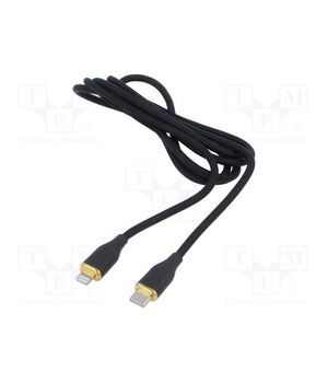 CC-USB2S-CM8PM-1.5M-BK Cable; USB 2.0; Apple Lightning plug,USB C plug; 1.5m; black m7ckJF0c4jp0fsiDNxx2Gy8PmkP7mjCFEyuhHxRe3m0