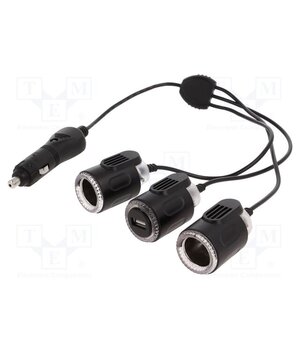 A13-75170U1702-W1 Cigarette lighter splitter; Sup.volt: 7÷12VDC; Inom: 10A; black ahqMCDcftoMGUSsGxeZYOid8cnpEM44iJObyeKWwkIQ