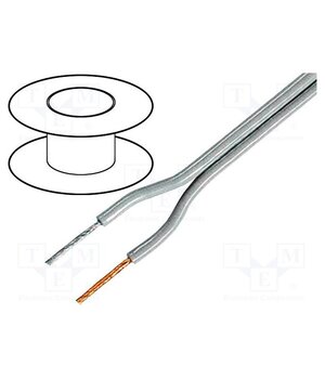 C100-1.00 Wire: loudspeaker cable; 2x1mm2; stranded; OFC; grey; unshielded CqU8oPffWr3_Ag9yEIk6-9rUrJyDeCarObvA40Uez_A