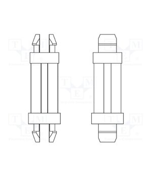 8G801V40243 PCB distance; polyamide 66; L: 6.4mm; latch/latch; natural; 8G801 RowW9Qg0__qUq-DSUPvMoctT_4P0hI8WJwprHkRf0sg