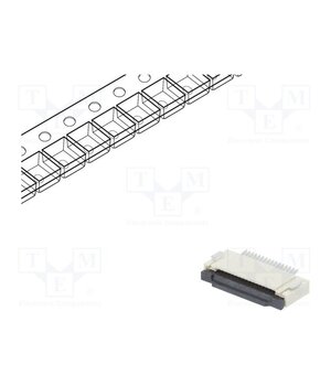 DS1020-11-16VBT1-R Connector: FFC/FPC; tinned; SMT; 500mA; 50V; PIN: 16; 500um; ZIF; 30mΩ 0lWhEFiQRIfHeqgdxkU4k9bR0ml1SgkdeZTN3NF3Xqc