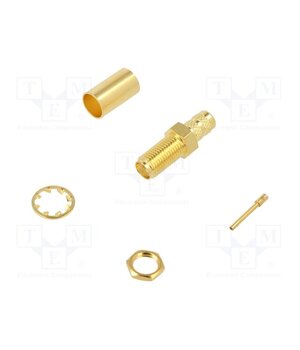 132241 Connector: SMA; socket; female; straight; 50Ω; soldering,crimped EROT07B9oafvStosk1mbwbbCdtAaChdu3mVeeJb8BLw