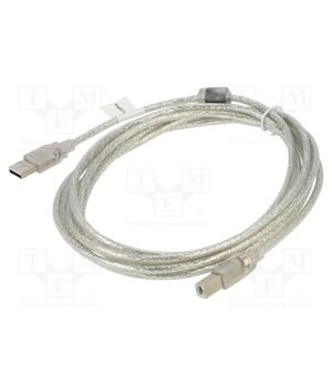 CA-USBA-12CC-0030-TR Cable; USB 2.0; USB A plug,USB B plug; gold-plated; 3m; Core: Cu c1x6SqZxm8rmX74Rh6hkFMXUufeljGi3XmAczZRHlA8