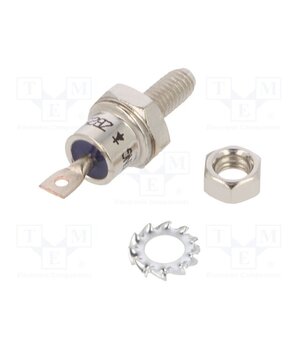 ZB25A 1200V Diode: rectifying; 1.2kV; 25A; anode to stud; DO5; M5; screw type 7SwoXqZrMtt4JazqYK4EpG17zr9yJUFeTCQ9GlduHCw