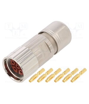 MB7CKN0600-S1-KIT Connector: M23; plug; PIN: 6; female; crimped; for cable; straight nODce4ubkcoZTJRo8WvXlsFZozisXQiqbwbeXZwF1ts