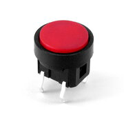 MICROSWITCH OFF-(ON) 12V 0.05A round 10mm red