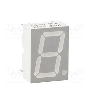 HDSP-5501 Display: LED; 7-segment; 14.22mm; 0.56"; No.char: 1; red; 0.9÷2.8mcd ZPmZXN59rpxuMTuOKIMPkiJG3Jlx5KkCKy6NT0q0VEo