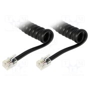 TEL-4C-01T-BK Cable: telephone; coiled,interlaced; RJ9 plug,both sides; black uBF9h3fUGP6Xg97e6ncpkv7k74FRE_c_rrD7Zar5MgU