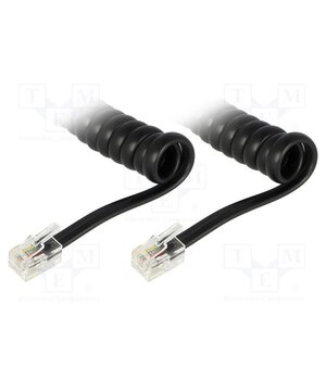TEL-4C-01T-BK Cable: telephone; coiled,interlaced; RJ9 plug,both sides; black uBF9h3fUGP6Xg97e6ncpkv7k74FRE_c_rrD7Zar5MgU