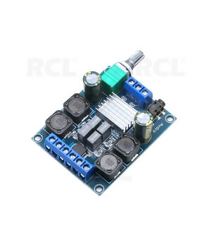 Audio pastiprinātājs XY-502, 2×50 W, 5–24 VDC, TPA3116D2

 ABA064.jpg