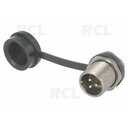 Plug for cable, male, ST1213, pin3, IP68, 13A, soldering