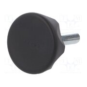 222451-C1 Knob; Ø: 56mm; Ext.thread: M10; 20mm; technopolymer PA; Cap: black KoLH5PchtM_hmeAp0jg5eSn5P-H2IXfcyfHpODnmxTI