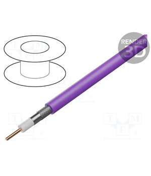 1855A 0071000 Wire: coaxial; RG59 mini; 1x23AWG; wire; Cu; PVC; violet; 305m Aw7-ijmUZET_iOxKm5W-d6mHLpMosZ3MG7-uhgi88SE
