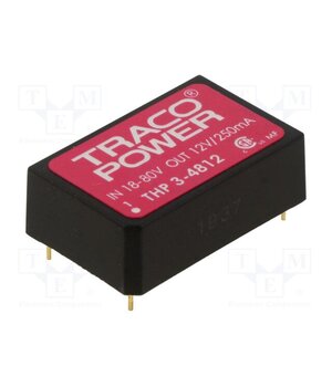 THP 3-4812 Converter: DC/DC; 3W; Uin: 18÷80VDC; Uout: 12VDC; Iout: 250mA; DIP24 UFz7zHfsnX6Ra-qnA_UDZTJdz3xIkmxbQiv2VU1iubo
